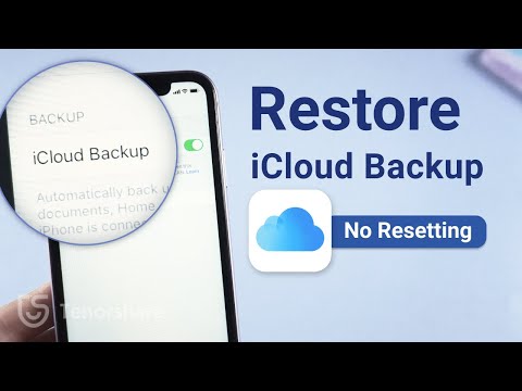 How do I restore from iCloud without resetting it?